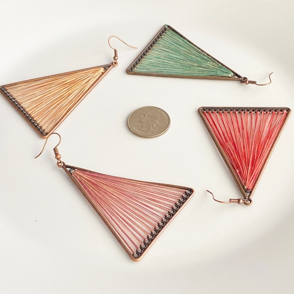 NEW "Giza" Triangle Earrings (Brown) - Picture 6 of 7